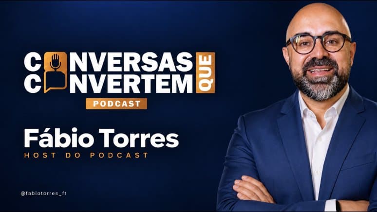 Capa do podcast Conversas que Convertem, com Fábio Torres como host
